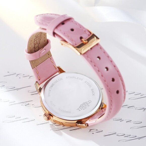 Womens Fashion Quartz Watch with Roman Numerals Fashion Diamond Leather Band Ana - Picture 9 of 9